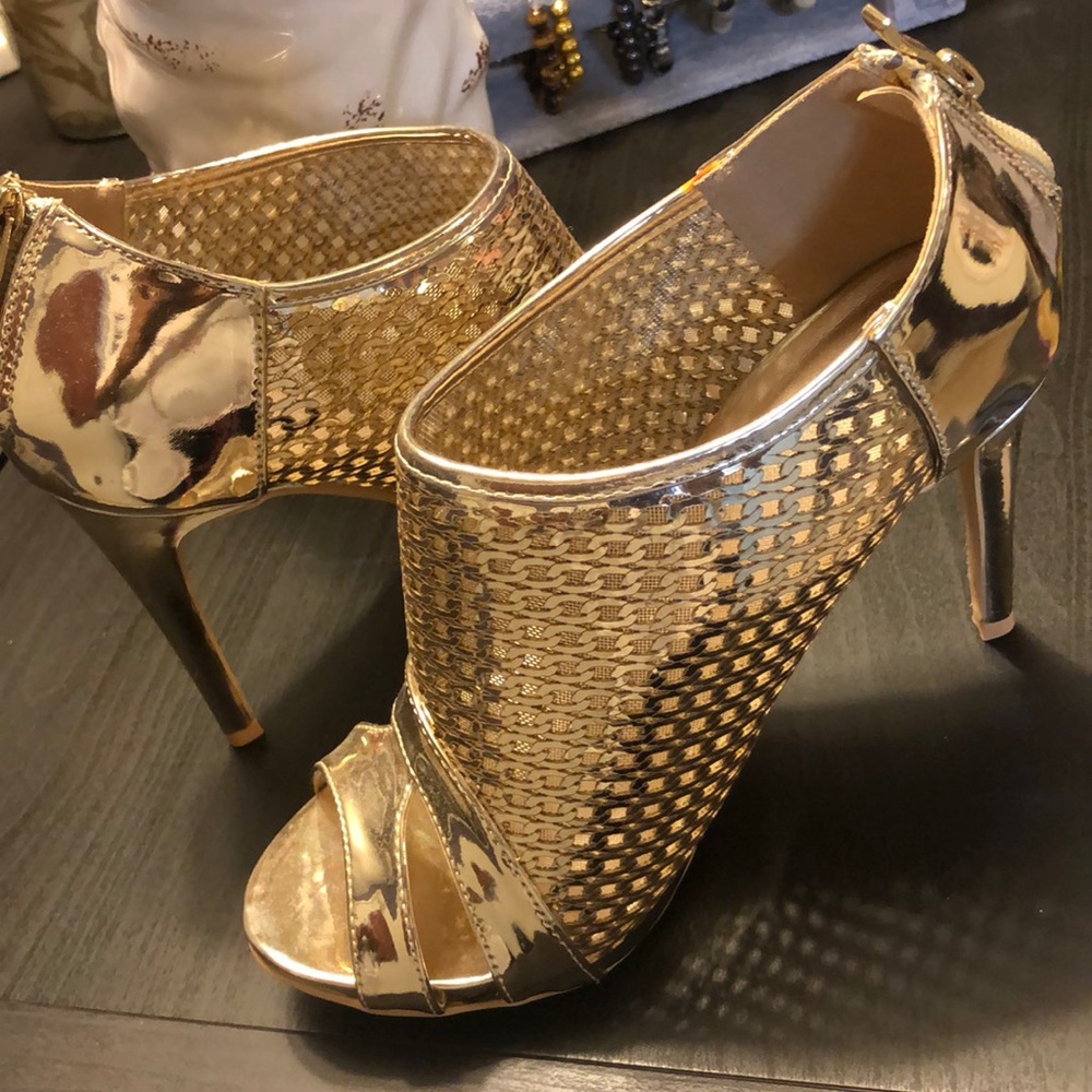 Gold Cage Stilettos